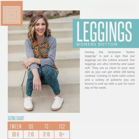 Lularoe 90s Retro Print Legging OS - Picture 6 of 7